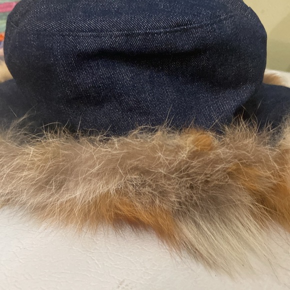 Really Cute Denim & Fox Hat by Lord & Taylor - Picture 9 of 9